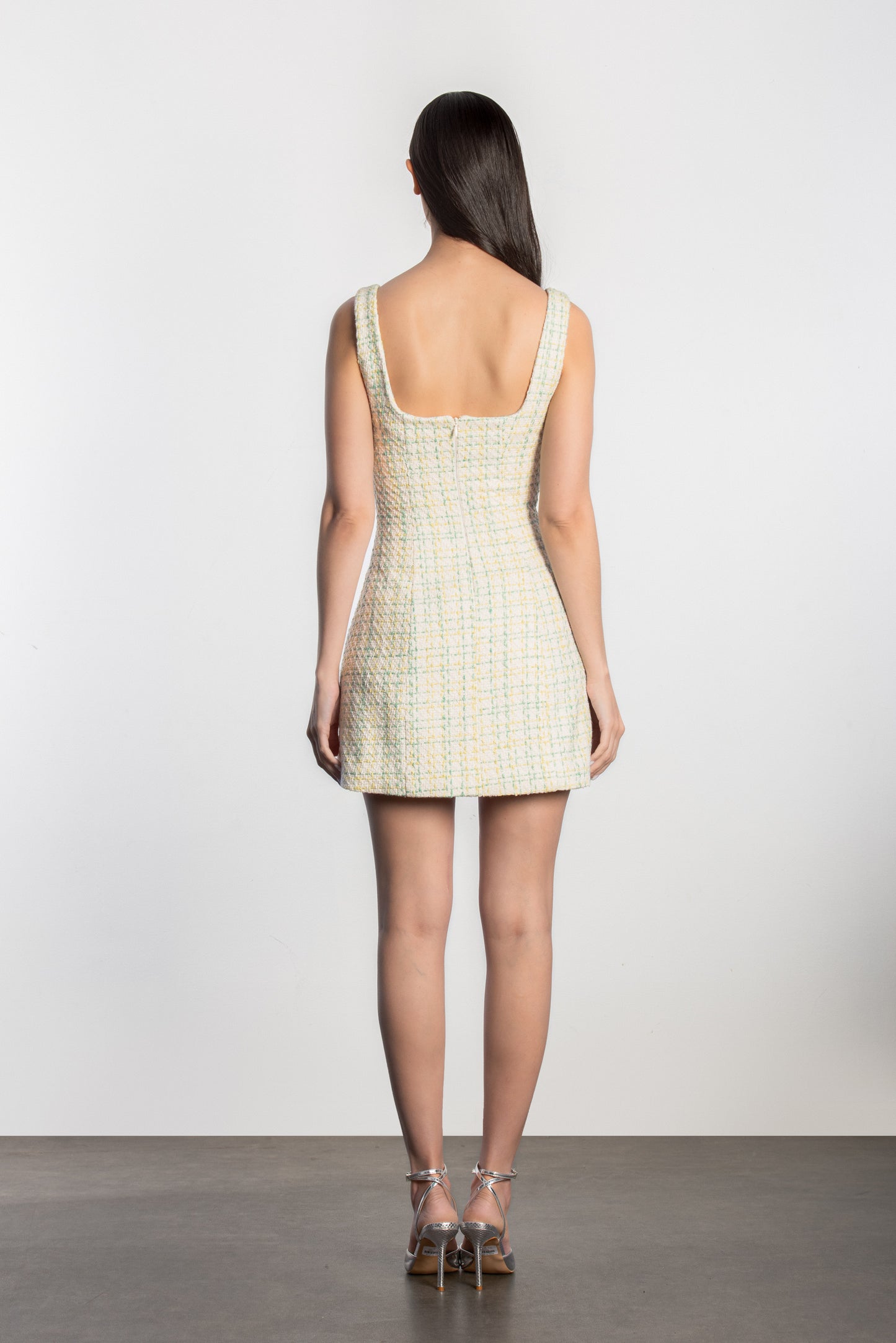 Tweed mini dress - Green