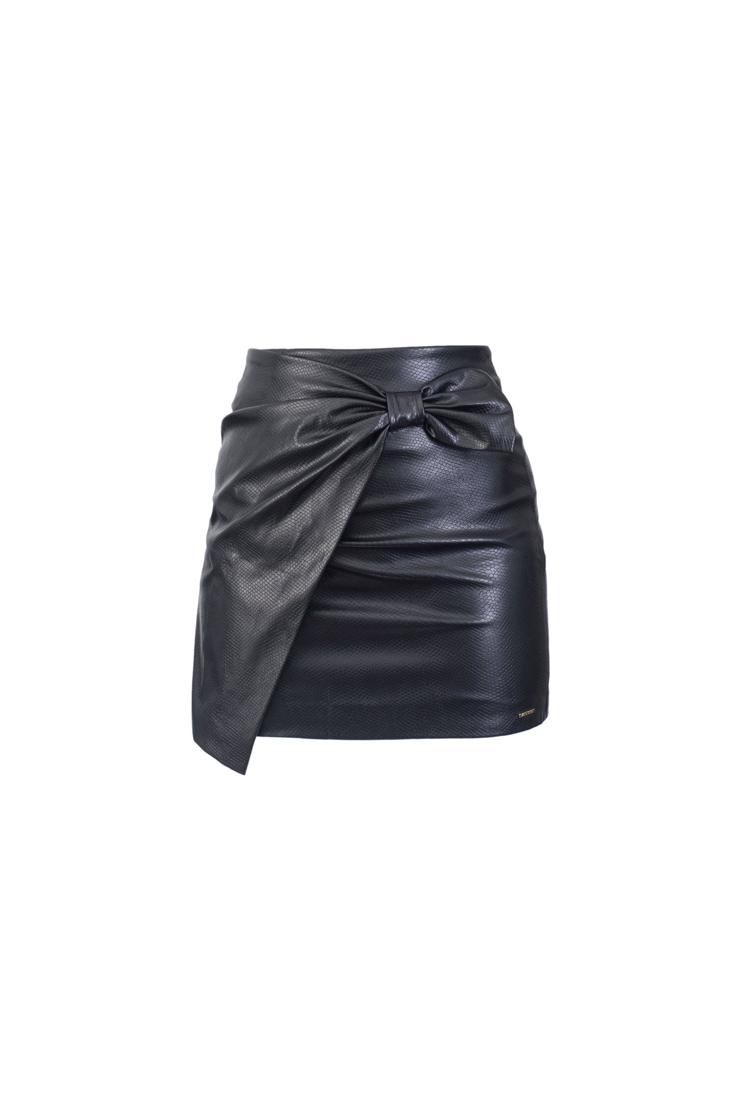 Leather mini skirt - Black