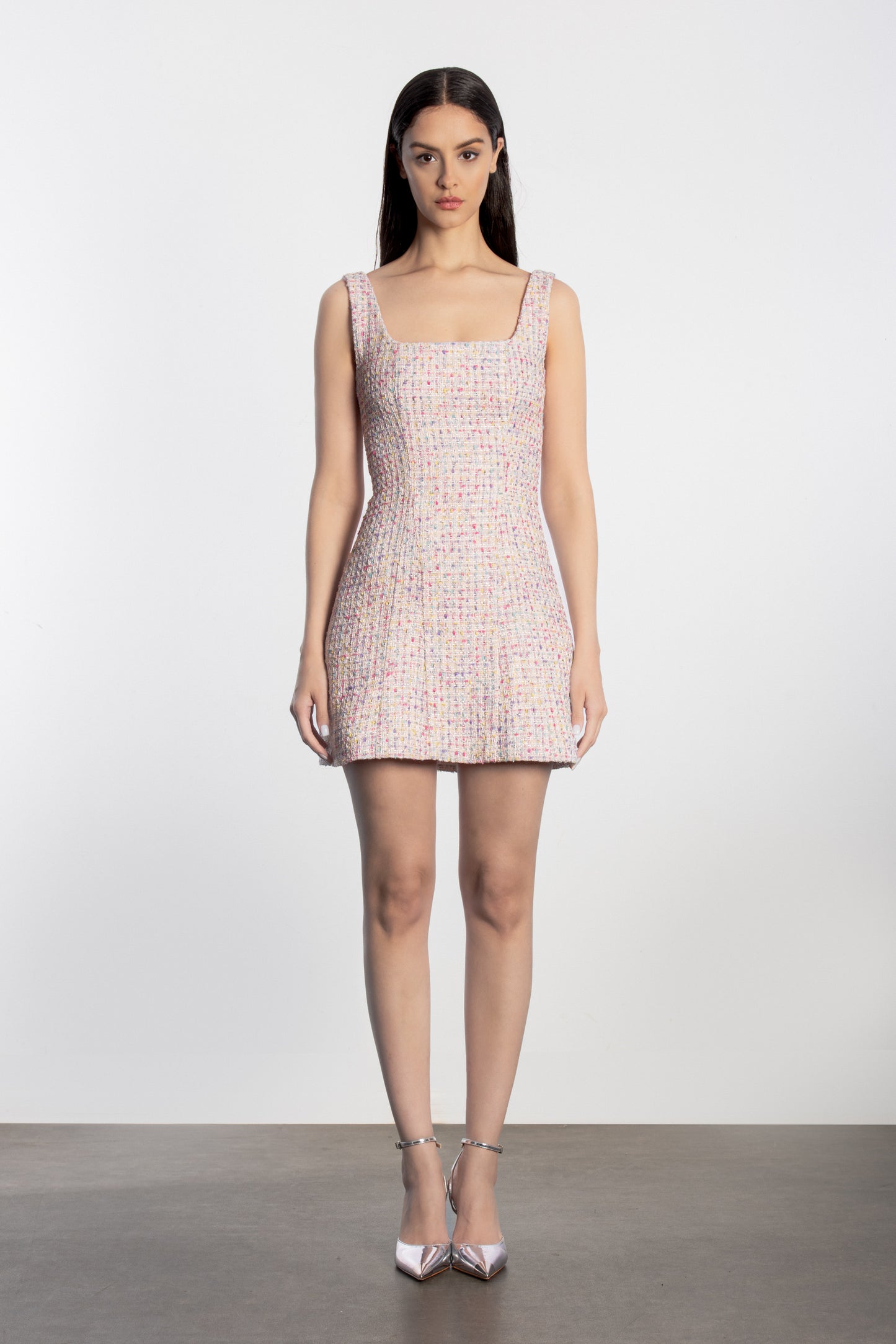 Tweed mini dress - Pink