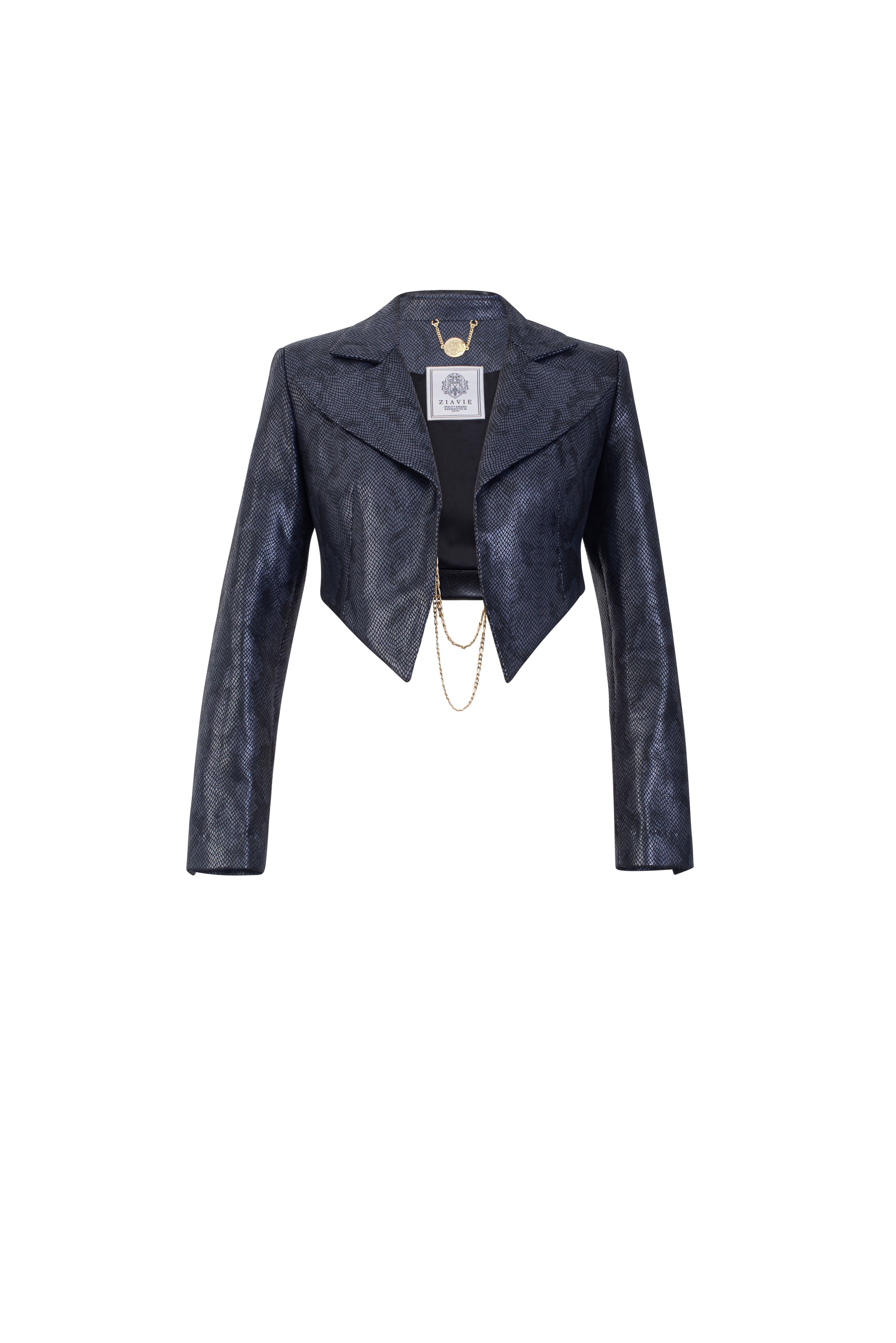 Cropped navy outlet blazer