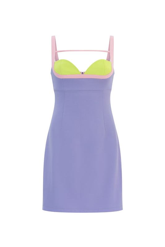 Lime green /Lavender dress